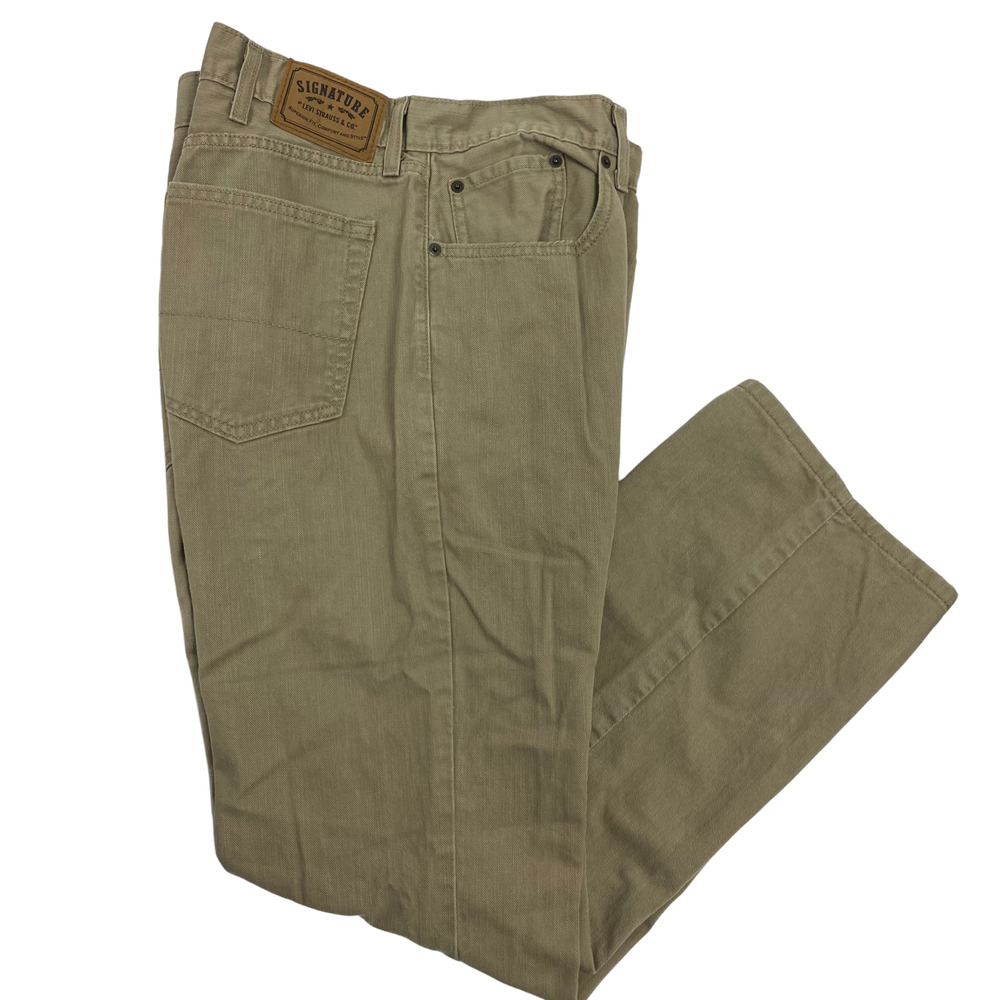 Men's 38x30 Levis Jeans Signature by Levi Strauss & Co. Brown Straight Leg Pants